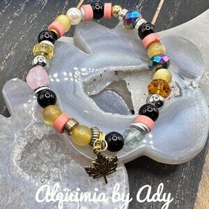 Multi stones multicolor beaded bracelet charms